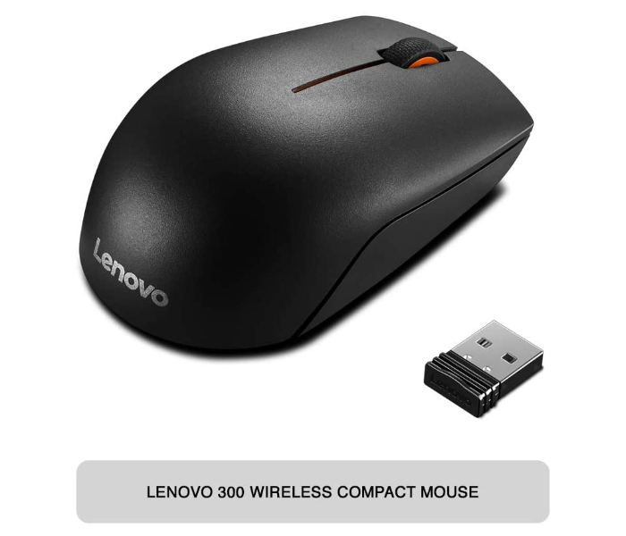 Lenovo 300 Wireless Compact Mouse GX30K85315 - Black - Zoom Image 2