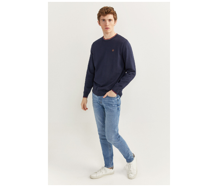 Springfield SS20 Long Sleeve Knitwear Fantasy Cotton X-Large For Men - Navy - Zoom Image 2