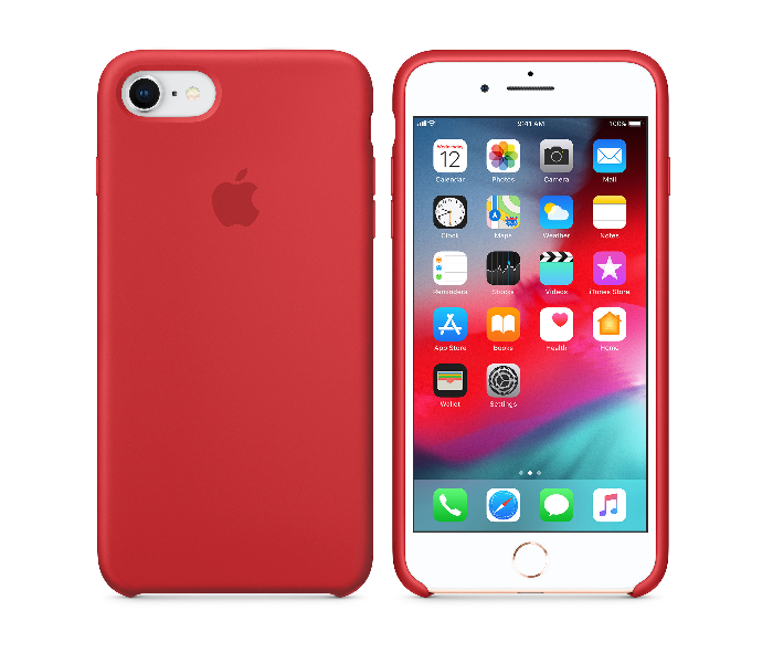 IQ Silicone Case Protector for Apple iPhone 7 Plus and 8 Plus - Cardinal Red - Zoom Image 1