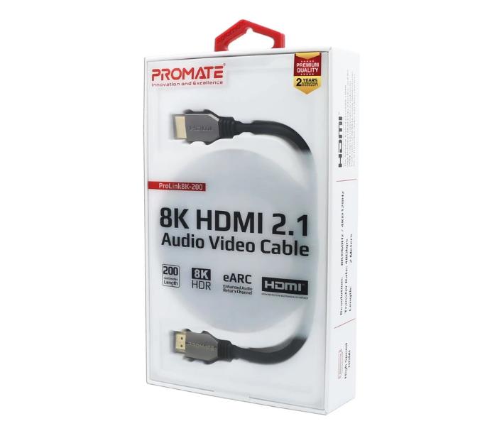 Promate Ultra Hd 8k High Speed Hdmi Audio Video Cable - Black - Zoom Image 8