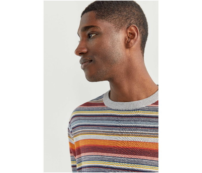 Springfield SS20 Long Sleeve Knitwear Fantasy Cotton Small For Men - Stripes - Zoom Image 2