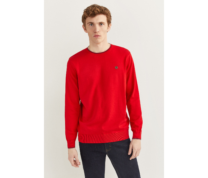 Springfield SS20 Long Sleeve Knitwear Fantasy Cotton Large For Men - Red - Zoom Image 1