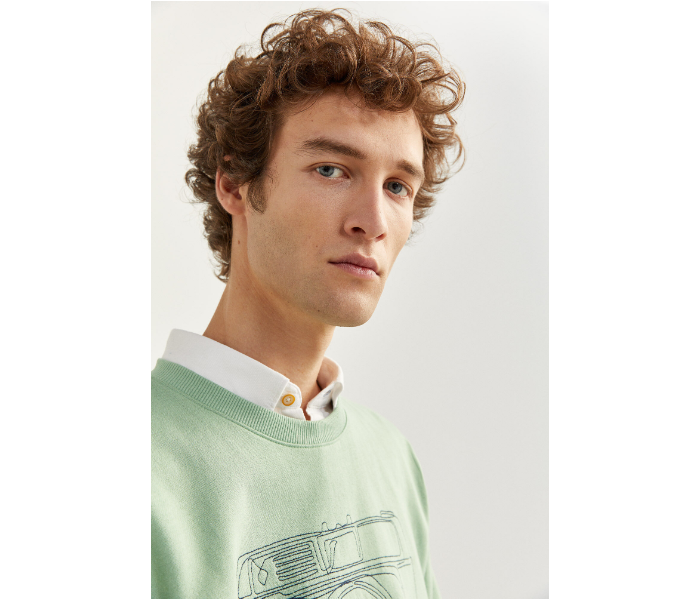 Springfield SS20 Knitwear Sweatshirt Medium - Green - Zoom Image 3