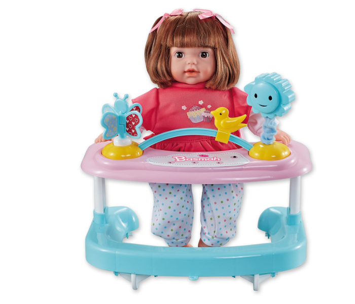 Basmah 14inch Girl Doll Set with Baby Walker and Sound - Zoom Image 2