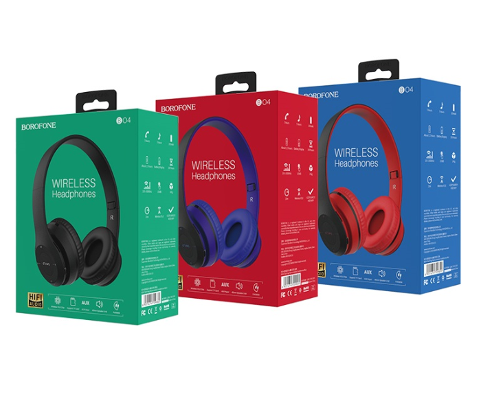 Borofone B04 Wireless Headphone Charming Rhyme - Red - Zoom Image 3