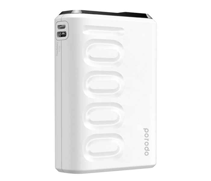 Porodo 10000mAh Power Bank 18W Power Delivery - White - Zoom Image 1