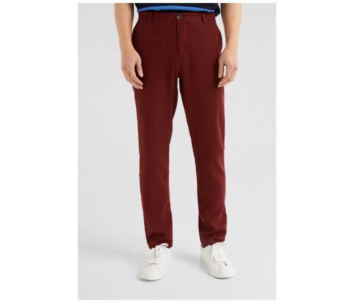 Springfield SS19 Solid Sport Trouser Chinos EU 48 For Men - Wine - Zoom Image 2