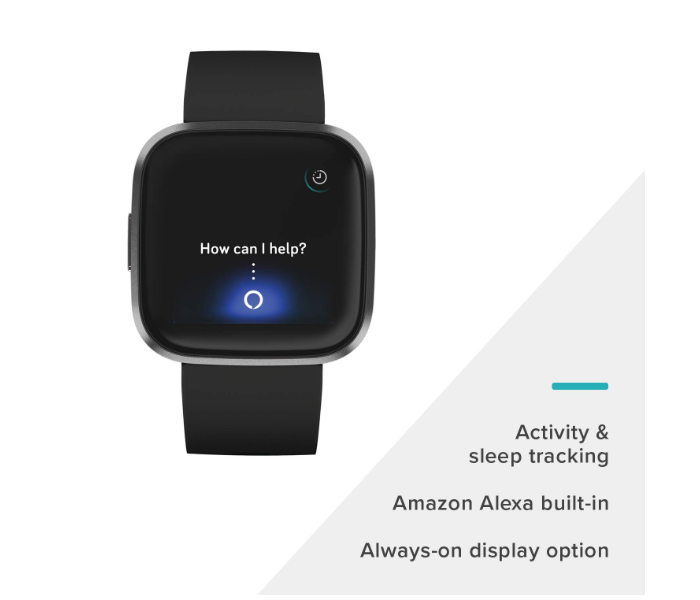 Fitbit Versa 2 Health and Fitness Watch - Black - Zoom Image 2