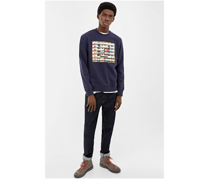 Springfield AW19 Knitwear Sweatshirt Large For Men - Dark Blue - Zoom Image 3