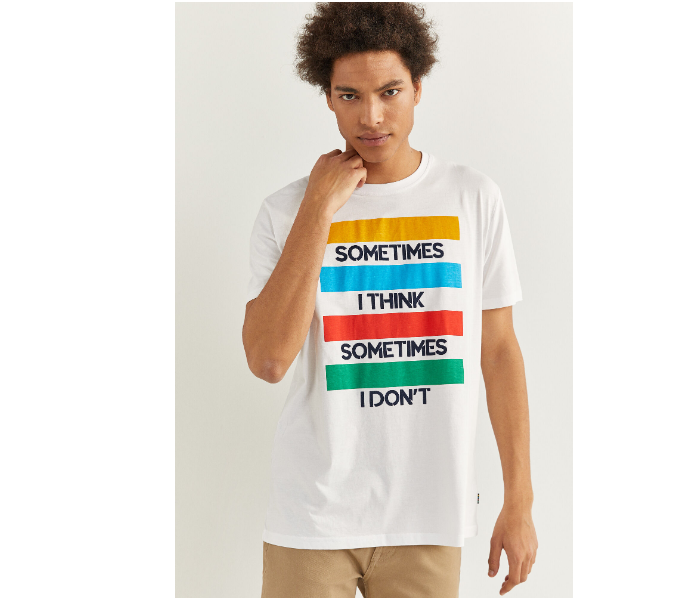 Springfield SS20 SPF Printed Quote Short Sleeve T-shirt XXXL - White - Zoom Image 3