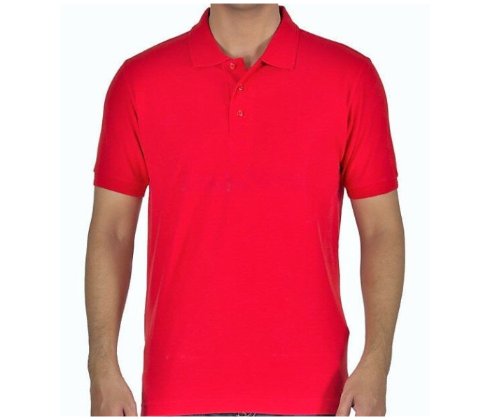 Premium Honey Comb Polo T-Shirt for XL Men - Red - Zoom Image