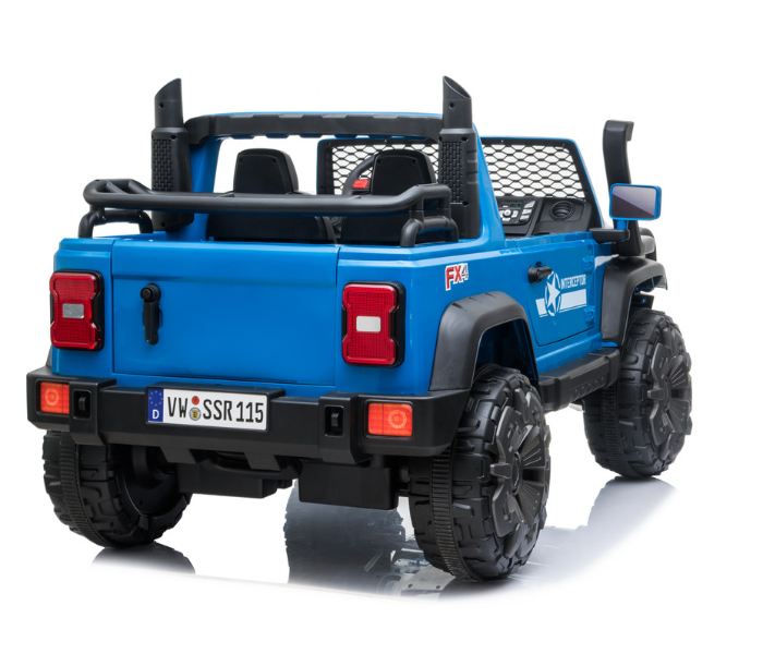 Babylove 29-026A Fc-Jeep Wrangler Rechargable Car With Remote And 2motor Music And Light - Blue - Zoom Image 5