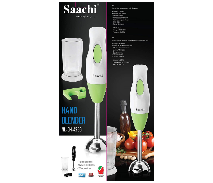 Saachi NL-CH-4256 Hand Blender - White and Green - Zoom Image 5