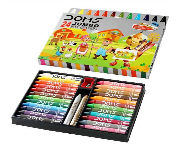 DOMS DM-3469 Jumbo Crayons 24 Colours  - Zoom Image