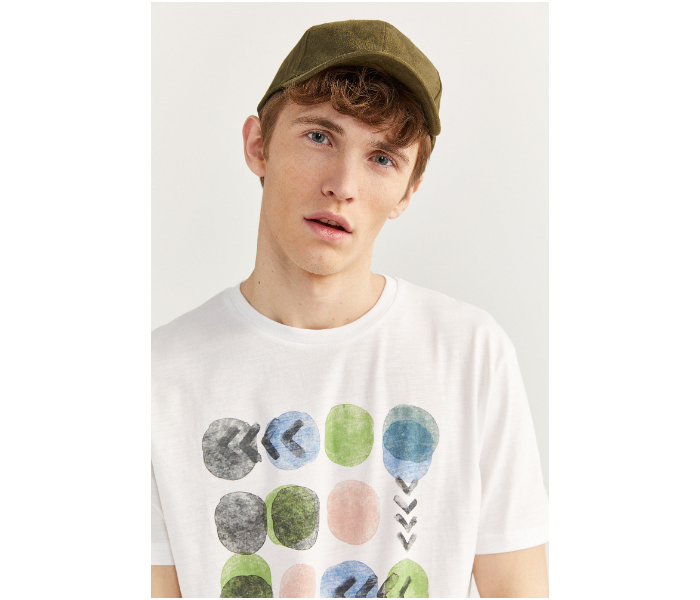 Springfield SS20 Short Sleeve Knitted T-shirt X-Small For Men - White - Zoom Image 3