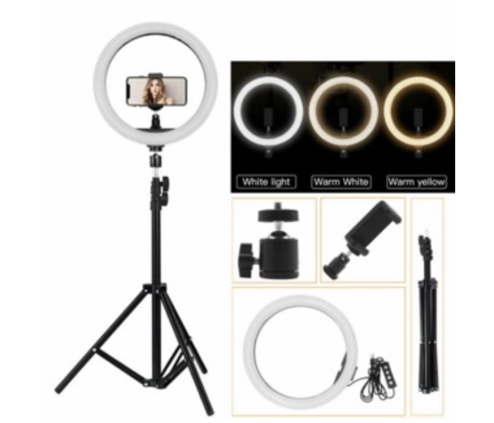 TikTok 12.9 MJ-33 Inch Selangor Seller Selfie Led Ring Light With Tripod Extend 250cm Long Stand For Photoshoot - Zoom Image 4