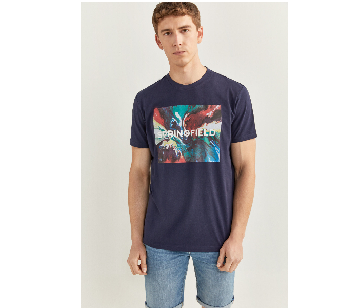 Springfield SS20 SPF Short Sleeve T-shirt Large - Dark Blue - Zoom Image 4