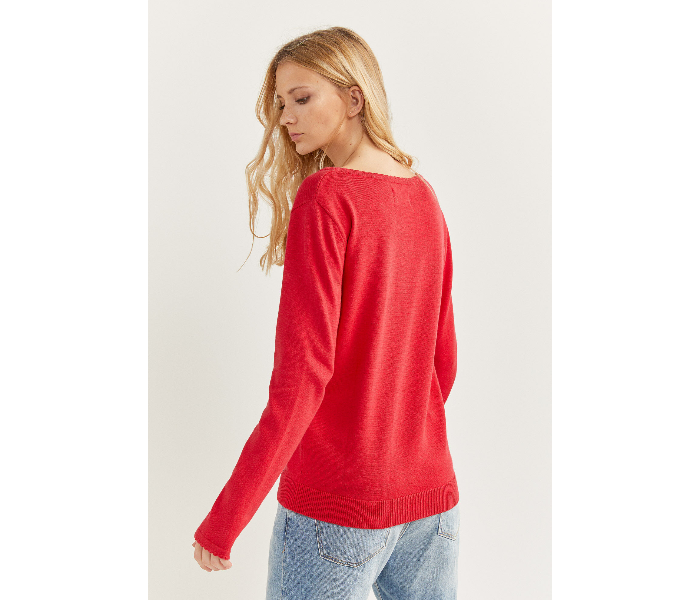 Springfield S20 Long Sleeve Knitwear Large For Women - Red - Zoom Image 4