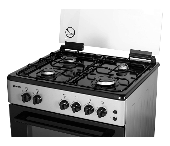 Geepas GCR6067FBST 60x60 4Gas Free standing Cooking range - Black - Zoom Image 4