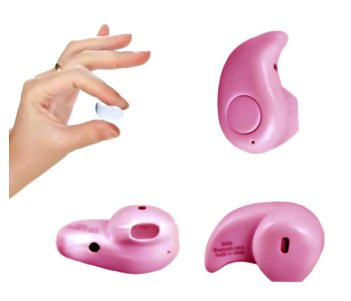 S530 Mini Invisible Single Bluetooth Headset With Mic - Pink - Zoom Image