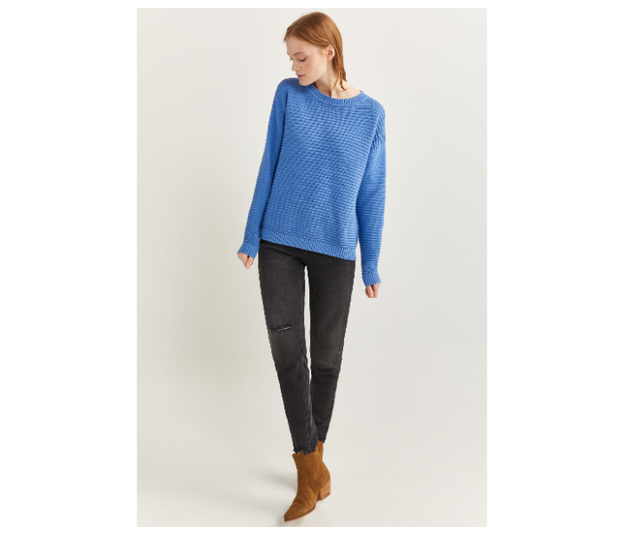 Springfield SS20 Long Sleeve Knitwear Small For Women - Blue - Zoom Image 3