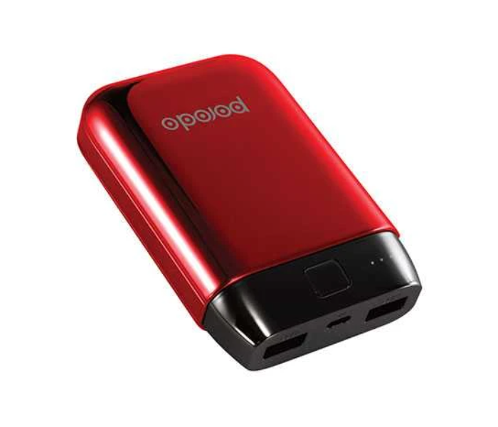 Porodo Fashion Series Dual Port 10000mAh Power Bank - Red - Zoom Image