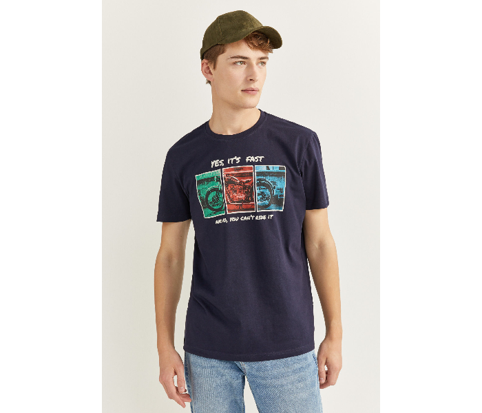 Springfield SS20 SPF Printed Short Sleeve T-shirt Medium - Blue - Zoom Image 2