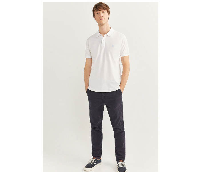 Springfield SS20 Basic Solid Slim Fit Polo T-Shirt XXX-Large For Men - White - Zoom Image 1