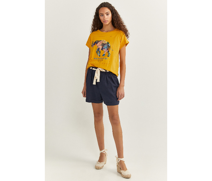 Springfield SS20 Short Sleeve T-Shirt With Design X-Large For Women - Dark Yellow - Zoom Image 4