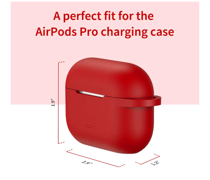 ESR Upgraded Protective Cover for AirPods Pro Case - Red - Zoom Image 7