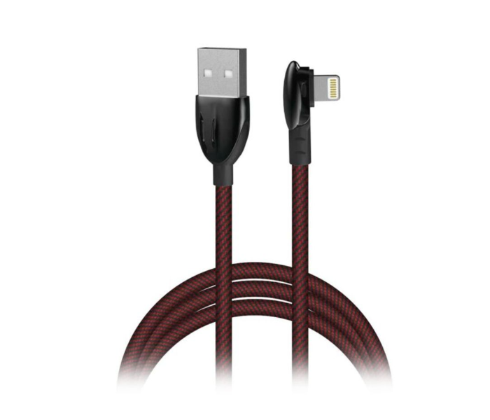 Porodo 1.2 Meter Zinc Alloy High Density Braided Lightning Gaming Cable - Black - Zoom Image 1