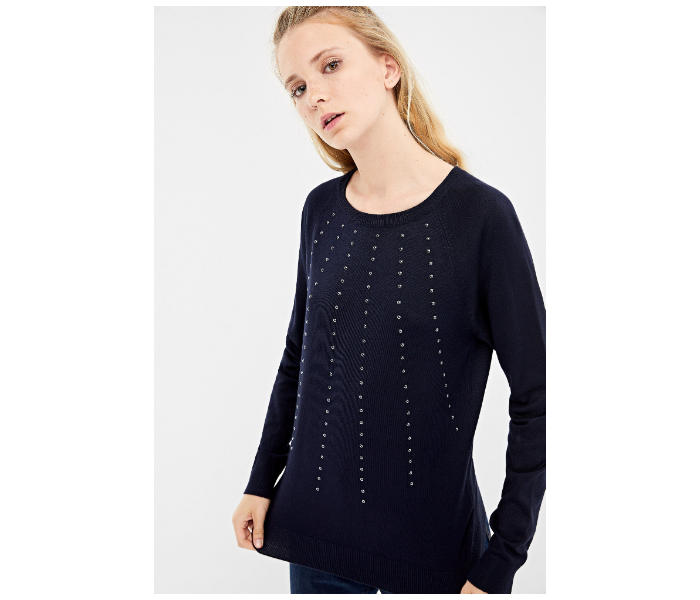 Springfield AW19 Long Sleeve Knitwear Small For Women - Dark Blue - Zoom Image 1