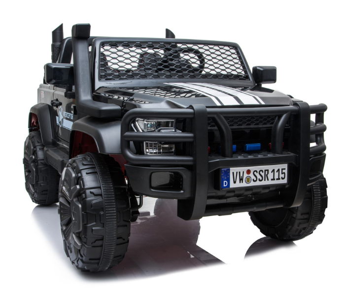 Babylove 29-026A Fc-Jeep Wrangler Rechargable Car With Remote And 2motor Music And Light - Black - Zoom Image 2