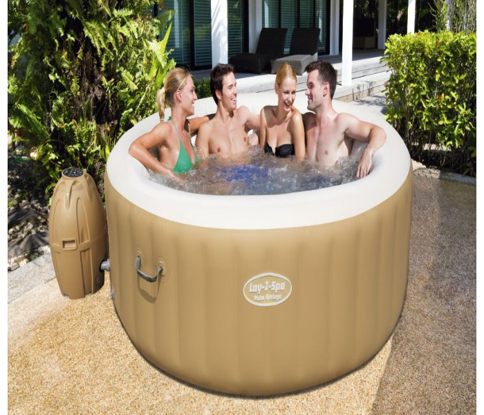 Bestway 1.96m X 71cm Lay-Z-Spa Palm Springs Airjet - Beige - Zoom Image 2