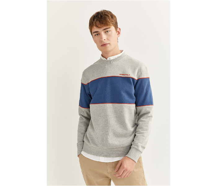 Springfield SS20 Knitwear Sweatshirt Large - Blue and Grey - Zoom Image 2