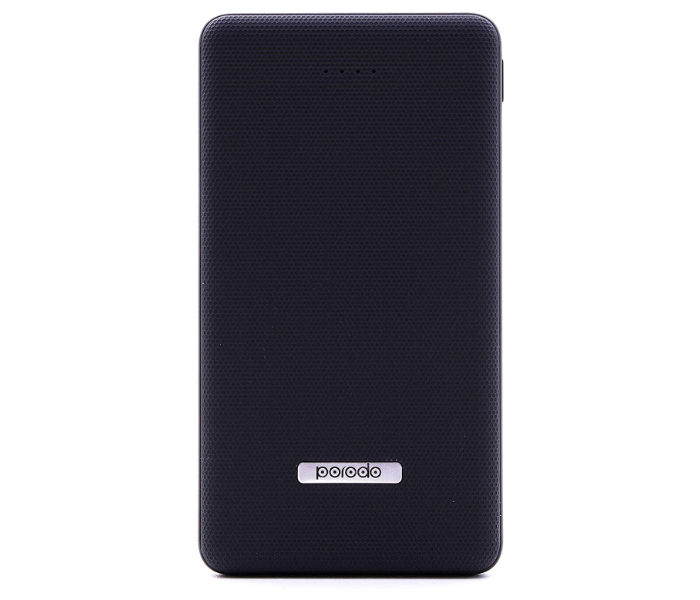 Porodo Rubberised Surface Dual USB 10000mAh Power Bank - Black - Zoom Image 1