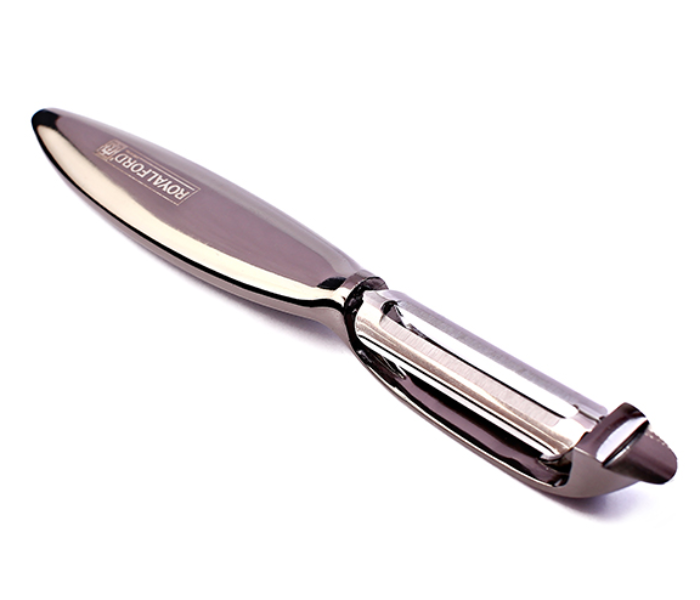 Royalford RF4642 Stainless Steel T-Peeler - Black - Zoom Image 2