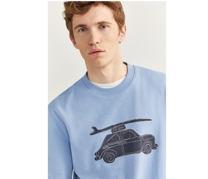 Springfield SS20 Knitwear Sweatshirt XXL - Light Blue - Zoom Image 4