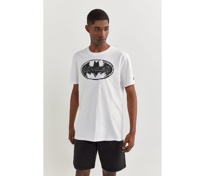 Springfield SS20 Regular fit Batman Print T-Shirt Large For Men - White - Zoom Image 4