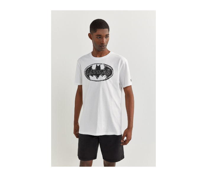 Springfield SS20 Regular fit Batman Print T-Shirt X-Large For Men - White - Zoom Image 4