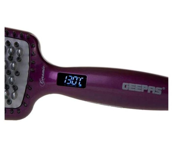 Geepas GHBS86012 50W Straightener Brush with Ceramic Anti Scald Hair Brush - Purple - Zoom Image 5