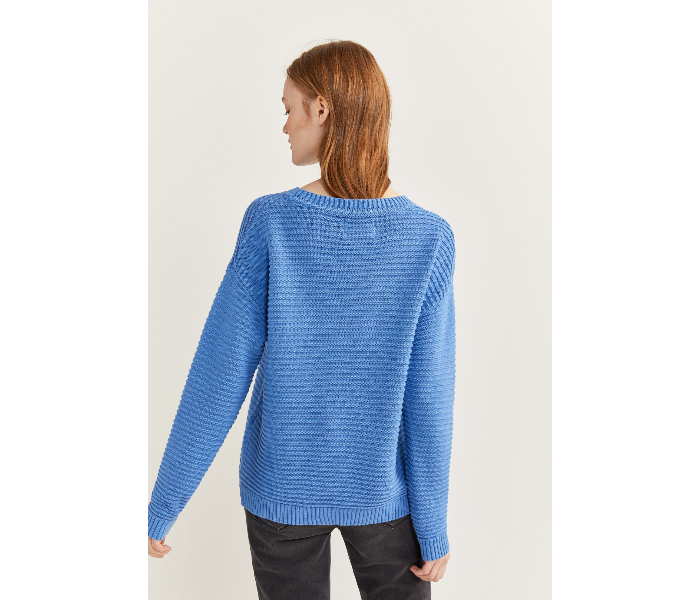 Springfield SS20 Long Sleeve Knitwear Extra Large For Women - Blue - Zoom Image 4