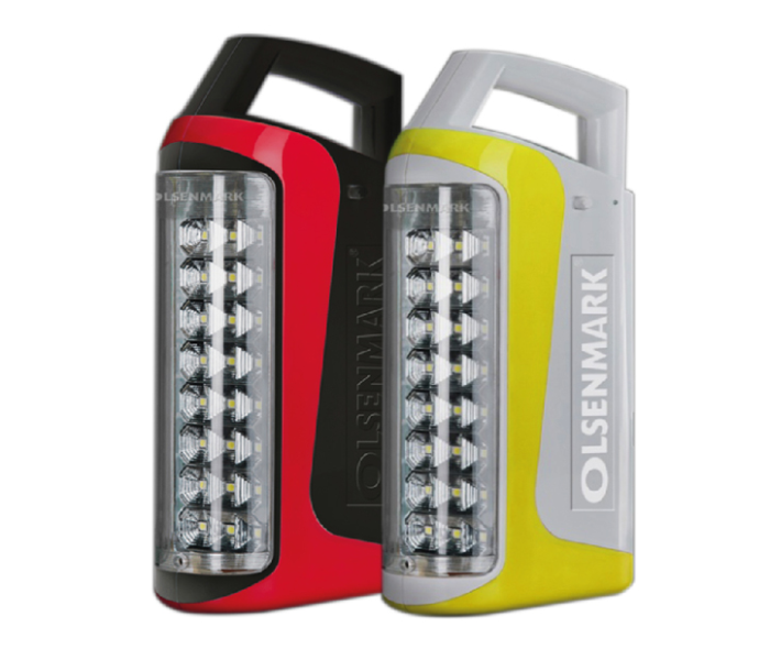 Olsenmark OME2693 Rechargeable LED Emergency Light - Red and Yellow - Zoom Image