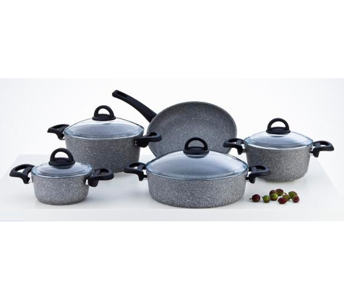 Avci HM G-9PC D-GRGranitec 9 Piece Cookware Set - Grey - Zoom Image