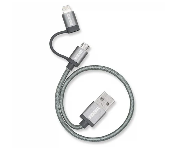 Zendure 30cm MicroUSB and Lightning Cable - Grey - Zoom Image 1