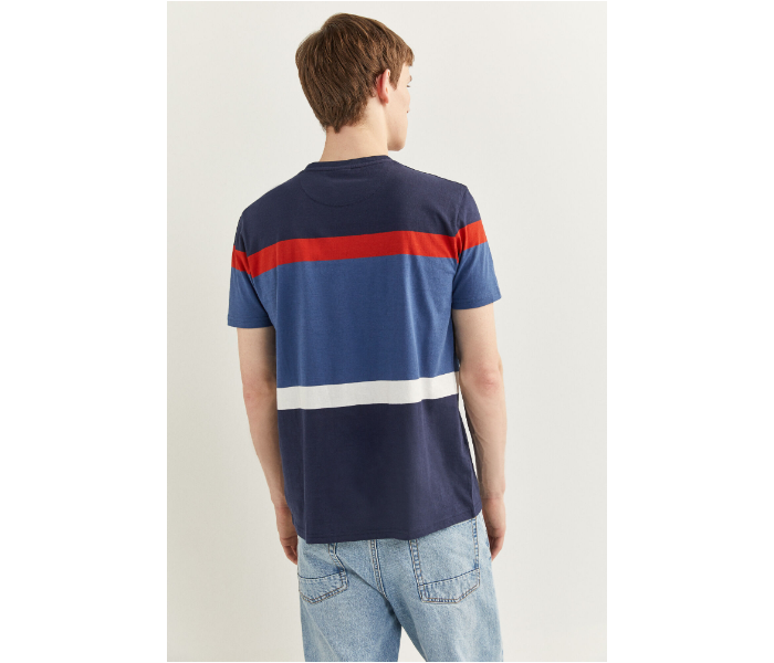 Springfield SS20 Short Sleeve Knitted T-shirt Small For Men - Blue and Red - Zoom Image 3