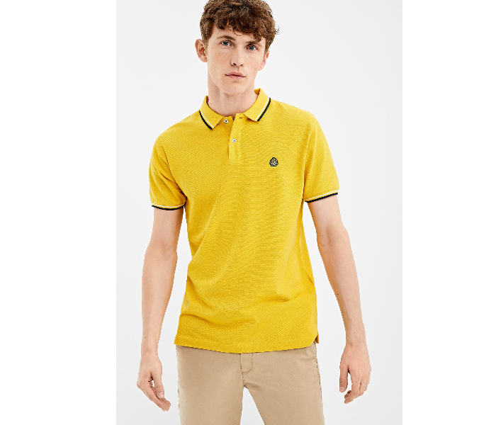 Springfield AW19 Basic Slim Fit Polo T-Shirt X-Large For Men - Yellow - Zoom Image 1