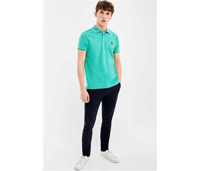 Springfield AW19 Basic Solid Slim Fit Polo T-Shirt XX-Large For Men - Light Green - Zoom Image 1