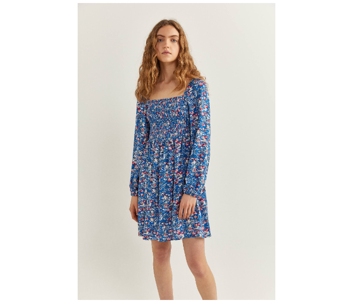 Springfield SS20 Floral Mini Knit Dress EU 42 For Women - Light Blue - Zoom Image 3