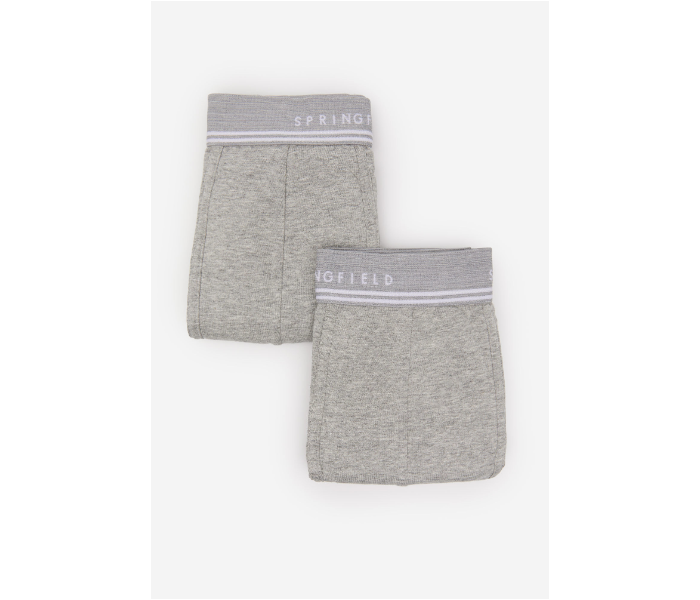 Springfield SS20 Pack of 2 Knitted Boxers And Slips X-Large For Men - Grey and White - Zoom Image 2